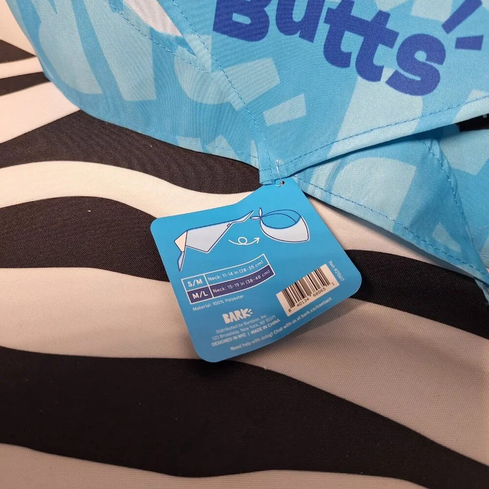 NWT Bark Let's Sniff Butts Bandana M-L